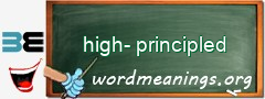 WordMeaning blackboard for high-principled